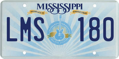 MS license plate LMS180