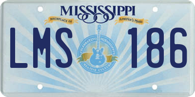 MS license plate LMS186