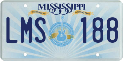 MS license plate LMS188