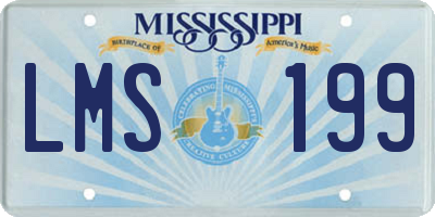 MS license plate LMS199