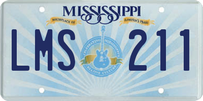 MS license plate LMS211