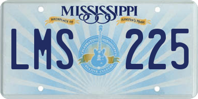 MS license plate LMS225