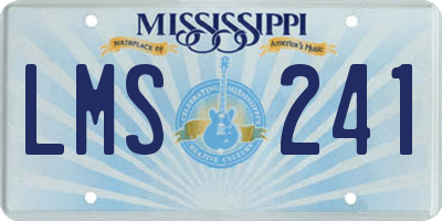MS license plate LMS241
