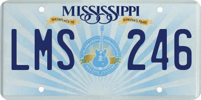 MS license plate LMS246