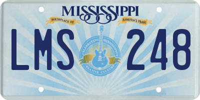 MS license plate LMS248
