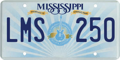 MS license plate LMS250