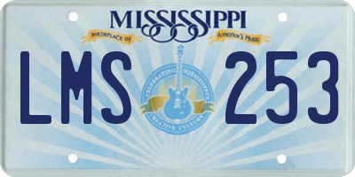 MS license plate LMS253