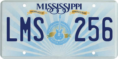MS license plate LMS256