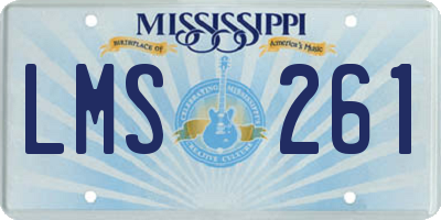 MS license plate LMS261