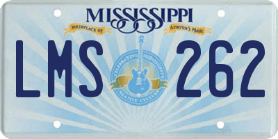 MS license plate LMS262
