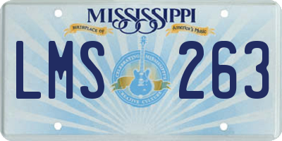 MS license plate LMS263