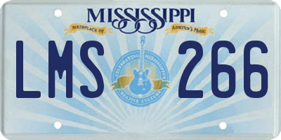 MS license plate LMS266