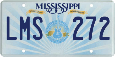 MS license plate LMS272