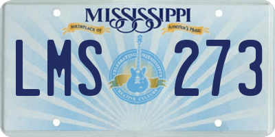 MS license plate LMS273