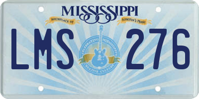 MS license plate LMS276
