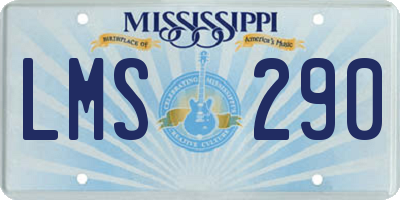 MS license plate LMS290