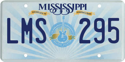 MS license plate LMS295