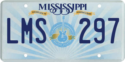 MS license plate LMS297