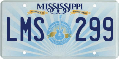 MS license plate LMS299