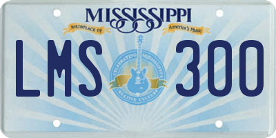 MS license plate LMS300