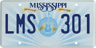 MS license plate LMS301