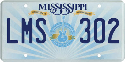 MS license plate LMS302
