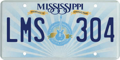 MS license plate LMS304