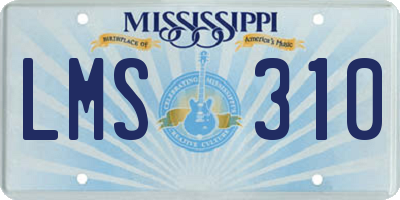 MS license plate LMS310