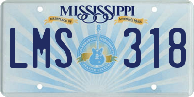 MS license plate LMS318