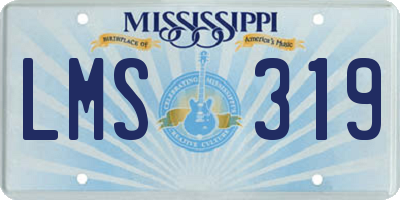 MS license plate LMS319