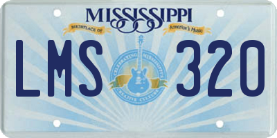 MS license plate LMS320