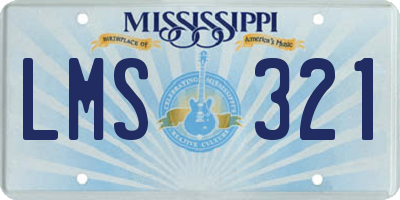 MS license plate LMS321