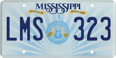 MS license plate LMS323