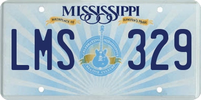 MS license plate LMS329