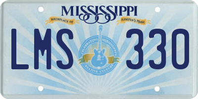 MS license plate LMS330