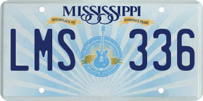 MS license plate LMS336