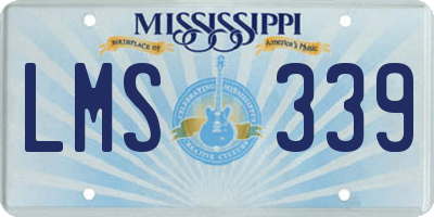 MS license plate LMS339