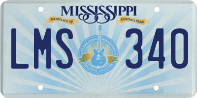 MS license plate LMS340