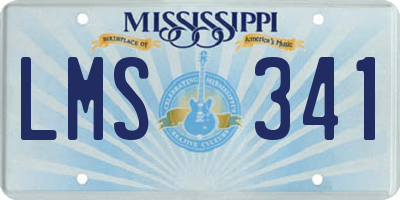 MS license plate LMS341