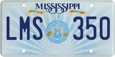 MS license plate LMS350