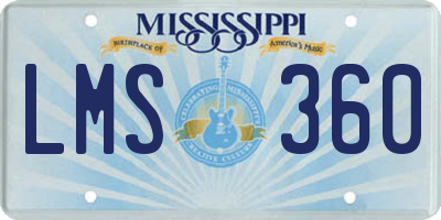MS license plate LMS360