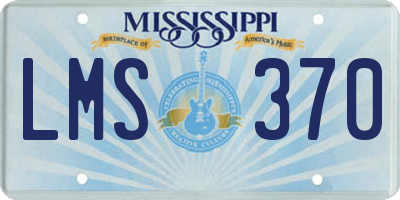 MS license plate LMS370