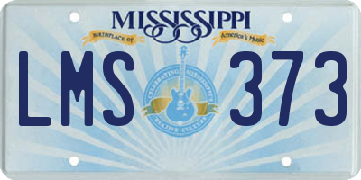 MS license plate LMS373