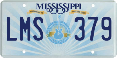 MS license plate LMS379