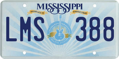 MS license plate LMS388