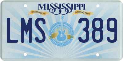 MS license plate LMS389