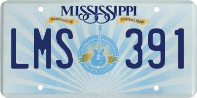 MS license plate LMS391