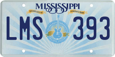 MS license plate LMS393