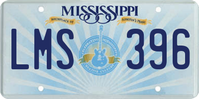 MS license plate LMS396