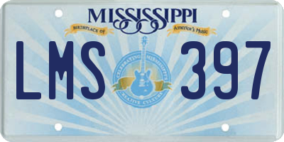 MS license plate LMS397